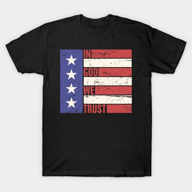 In God We Trust - Proud American Christian T-Shirt by MeatMan